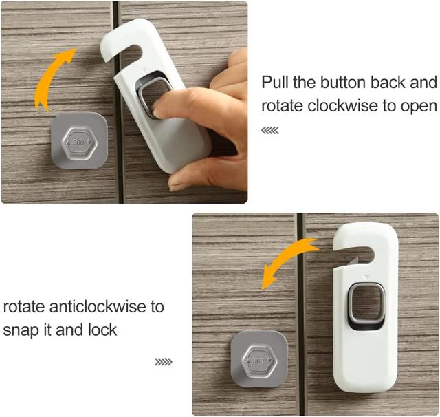 Kids Multifunctional Safety Lock, Baby Anti-Pinch Hand Lock, Baby Protective Refrigerator Drawer Lock Kids Multifunctional Safety Lock, Baby Anti-Pinch Hand Lock, Baby Protective Refrigerator Drawer Lock